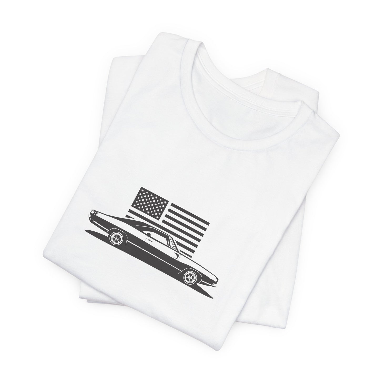 Classic American Muscle Car - U.S. Flag